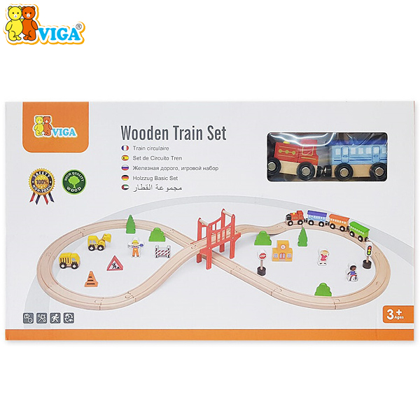 비가(VIGA) 원목트레인세트39P (V50266)
